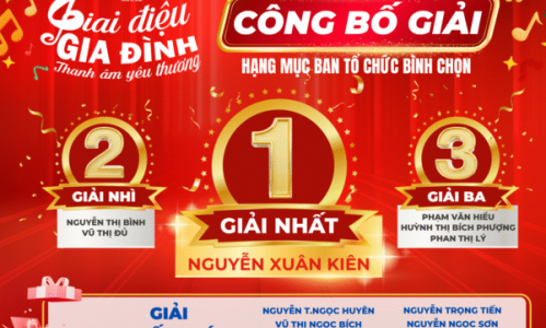 CÔNG BỐ KẾT QUẢ CUỘC THI “GIAI ĐIỆU GIA ĐÌNH – THANH ÂM YÊU THƯƠNG” 